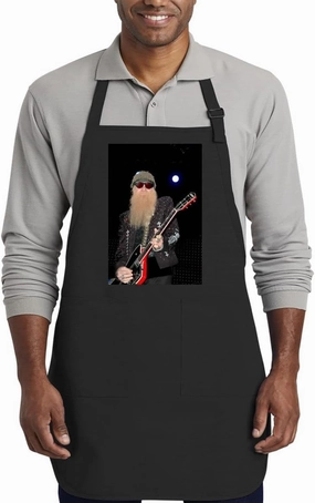Billy Gibbons - Kitchen Cooking Cotton Apron SRS #G523706, Black