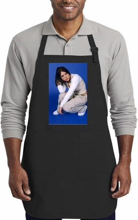 Billy Piper - Kitchen Cooking Cotton Apron SRS #G390363, Black