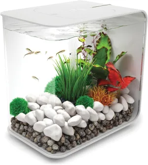 biOrb Flow 15 Aquarium with MCR Lighting - 4 Gallon, White (46875)