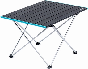 BK&MF Aluminum Outdoor Folding Camping Table,Portable Ultralight Picnic Camping Table Compact Small Travel Table with Carry Bag for Camp, Cooking Hiking,C,41x35x29cm(16x14x11inch)