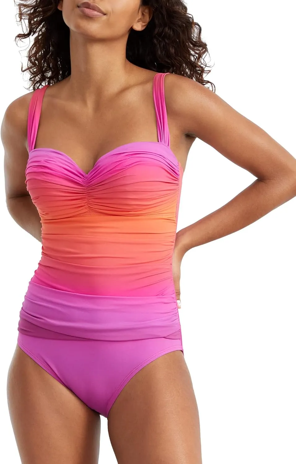 Bleu Rod Beattie Cool Breeze Shirred Underwire One-Piece