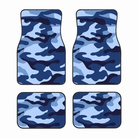 Blue Camo Automotive Floor Mats