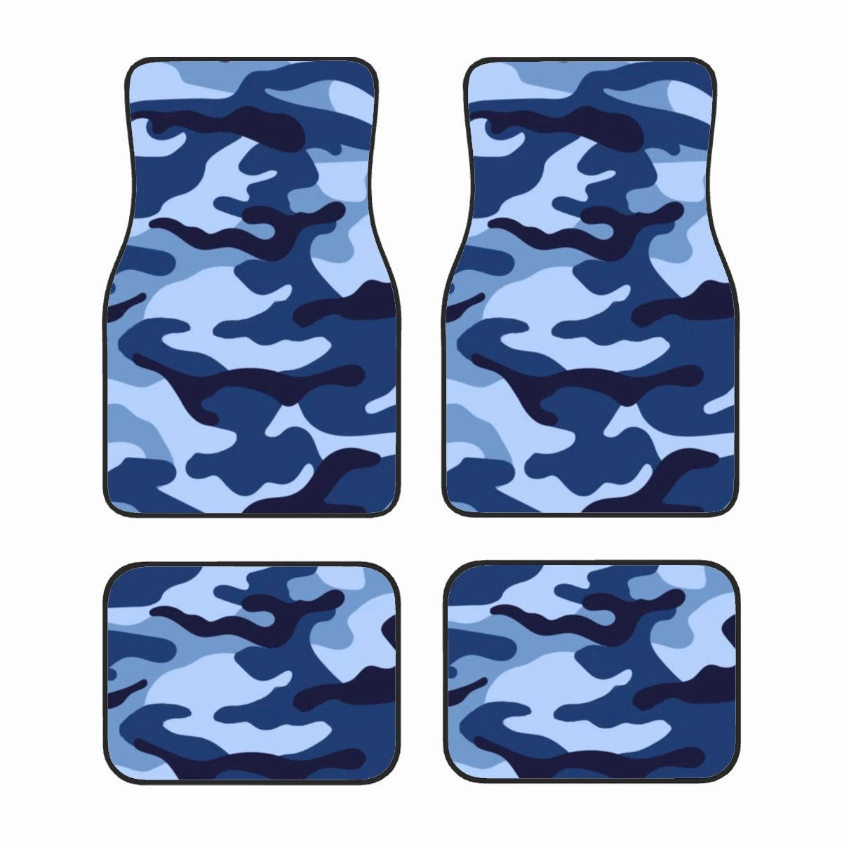 Blue Camo Automotive Floor Mats