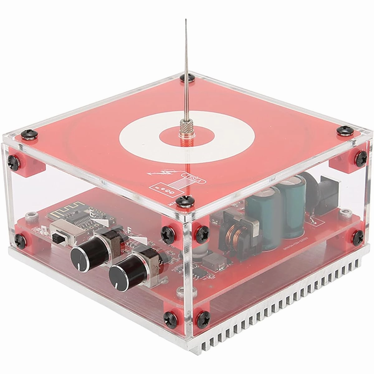 Bluetooth Music Tesla Coil Artificial Light Interesting Experimental Tabletop Toy for Physics Education Science Experiment 4"