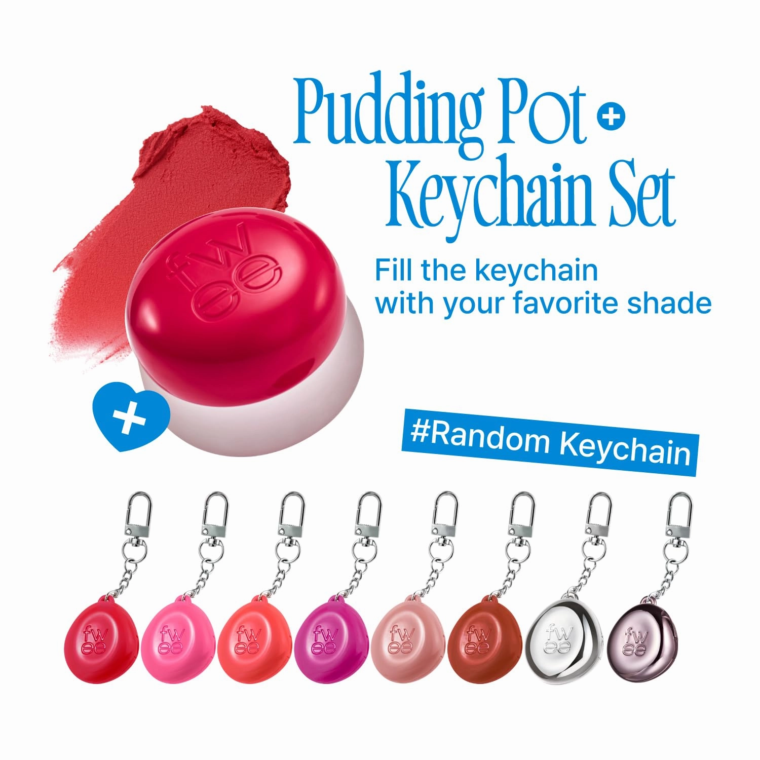Blurry Pudding Pot   Keychain SET | Airbrushed Blush & Lip, Buildable Pigment, Long-lasting, Lightweight, Easy to Blend, Natural Soft Matte Finish Makeup – Sth (Dusty Pink) | 0.17 oz
