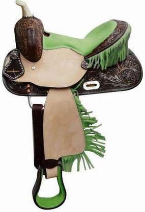 BNB International Western Barrel Racing Horse Saddles Trail Equestrian Pony & Adult Classic Quality Premium Leather for Horse Riding Size:10-18 inches Seat Available BRL297