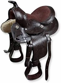 BNB International Western Barrel Racing Horse Saddles Trail Equestrian Pony & Adult Classic Quality Premium Leather for Horse Riding Size:10-18 inches Seat Available BRL300