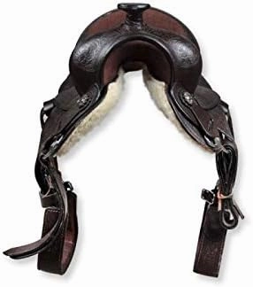 BNB International Western Barrel Racing Horse Saddles Trail Equestrian Pony & Adult Classic Quality Premium Leather for Horse Riding Size:10-18 inches Seat Available BRL300