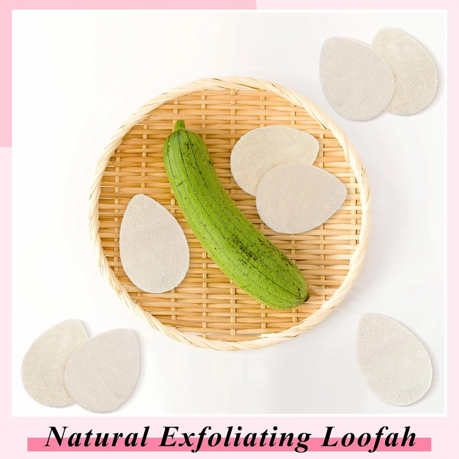 Bokon 50 Pcs Loofah Exfoliating Face Pads Sponge Body Face Scrubber Remove Dead Skin Facial Loofah Pad Bulk for Bath Shower Spa Skin Cleaning Women Men(Water Drop,2.36 * 3.9")