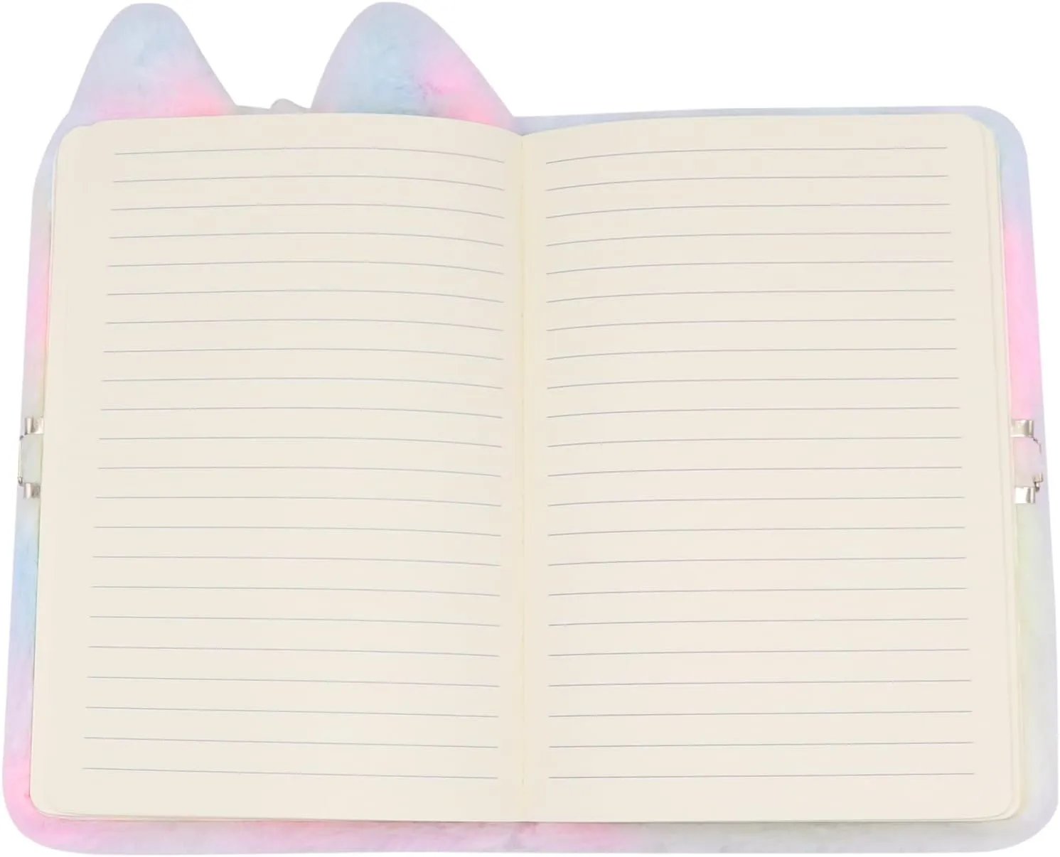 BOLLEY JOSS Fluffy Cartoon Owl Notebook Cute Animal Plush Secret Diary with Lock & Keys Fuzzy Journal Writing Pad A5 Lined 152 Pages