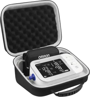 BOVKE Hard Carrying Case for OMRON Platinum BP5450 / Gold BP5350 / BP5465/ BP5360 / OMRON 7 Series BP7350 Wireless Blood Pressure Monitor, Extra Room fits Upper Arm Cuff, Black (NOT for BP7450)