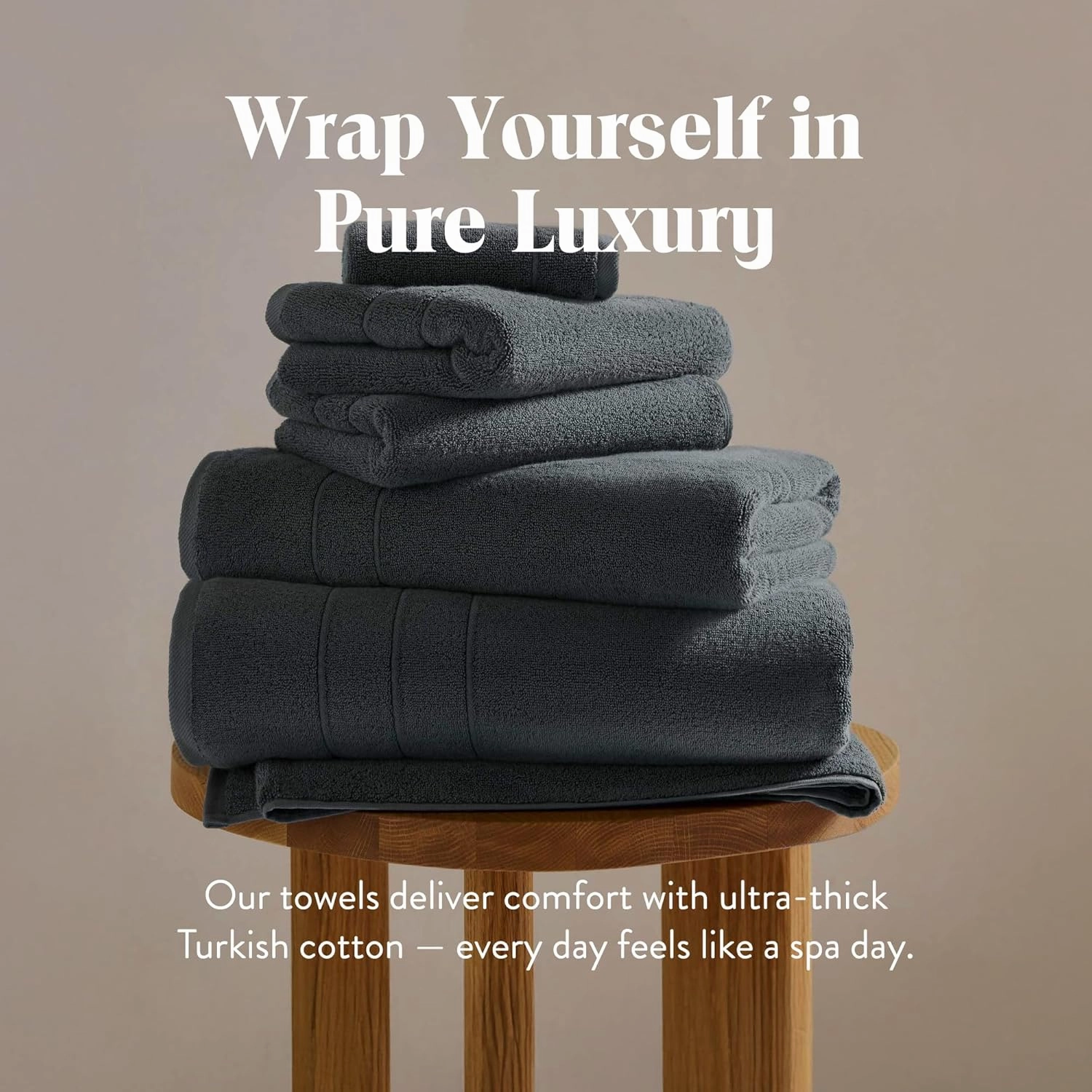 Brooklinen Super-Plush Turkish Cotton Bath Towels Set of 2 Cotton, 820 GSM, Machine Washable, Perfect Bath Towels for Bathroom, Spa & Shower (30" x 58", Slate Grey)