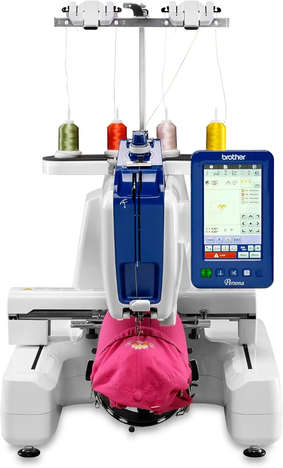 Brother Persona PRS100 Single Needle Embroidery Machine with 4-Spool Thread Stand and Free Arm Embroidery