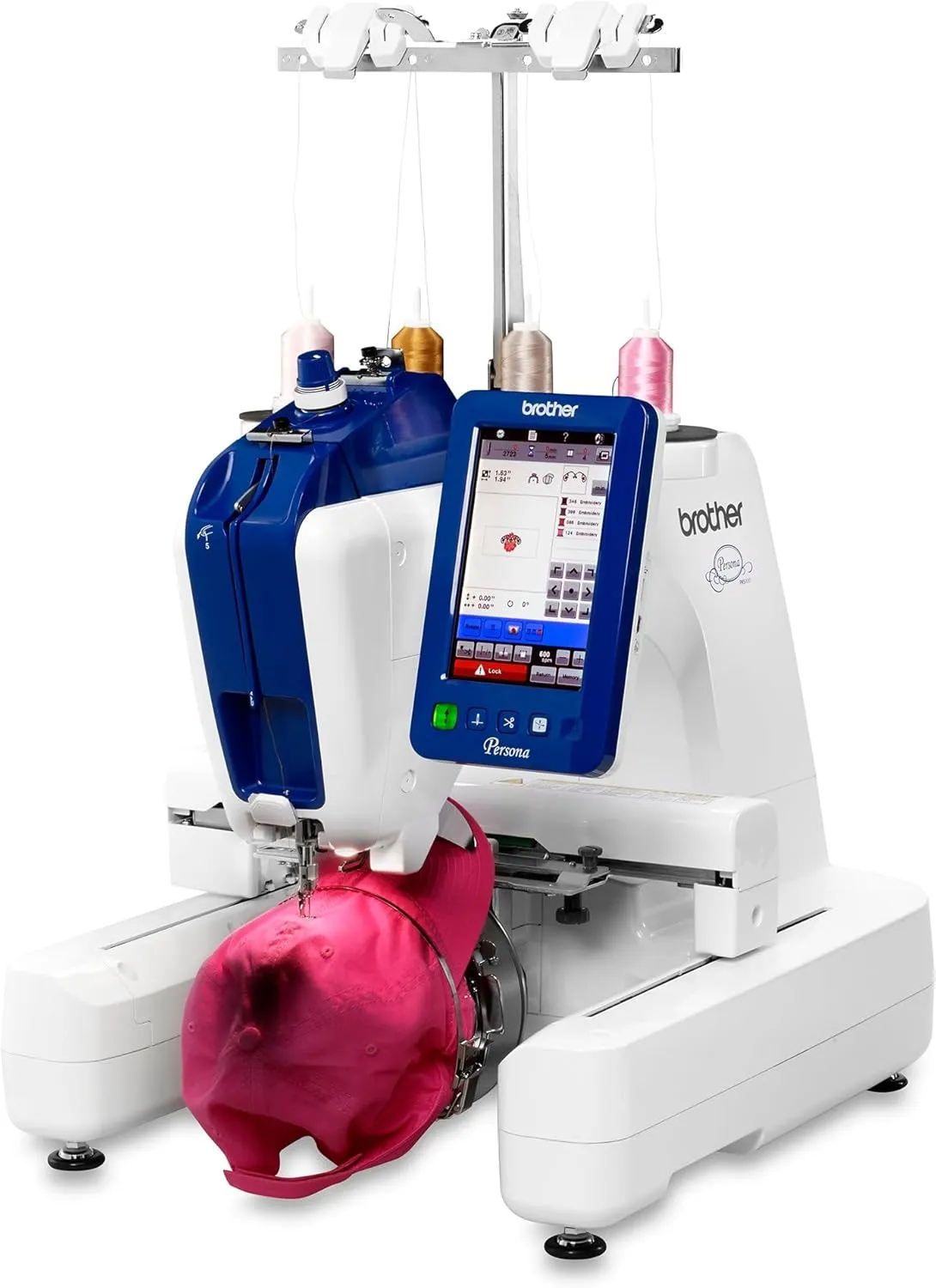Brother Persona PRS100 Single Needle Embroidery Machine with 4-Spool Thread Stand and Free Arm Embroidery
