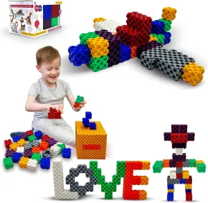 Building Blocks for Kids - 96 PCS STEM Educational Building Blocks for Toddlers and Kids Ages 3 to 9  | Creative & Fun Building Toys for Kids, Boys and Girls-Ideal Christmas or Birthday Gift