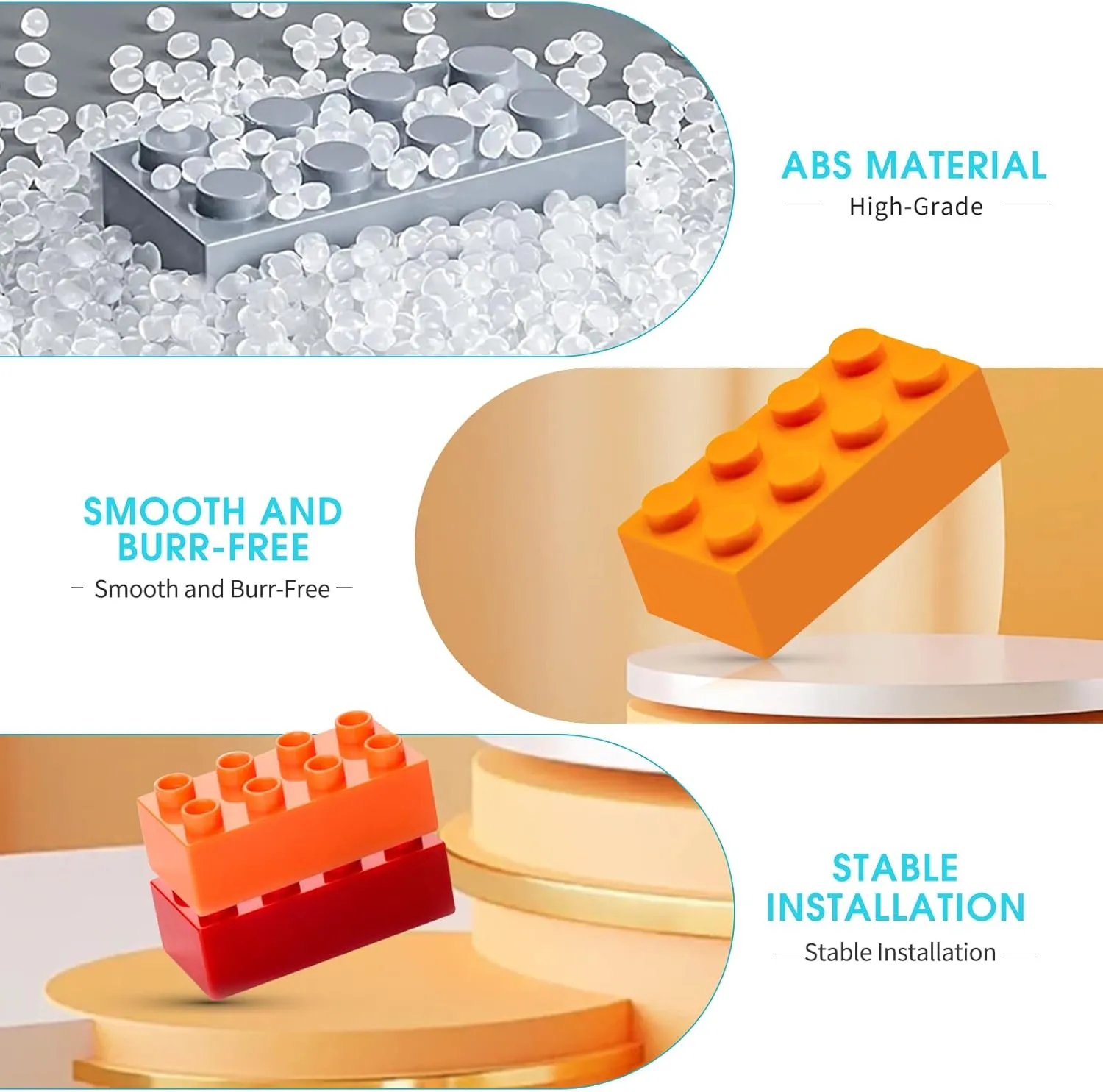 Building Bricks 320 Pieces, Fabuland Brown Bricks Bulk Kit, Basic Parts Accessories, Classic Creative Building Blocks Set, Compatible