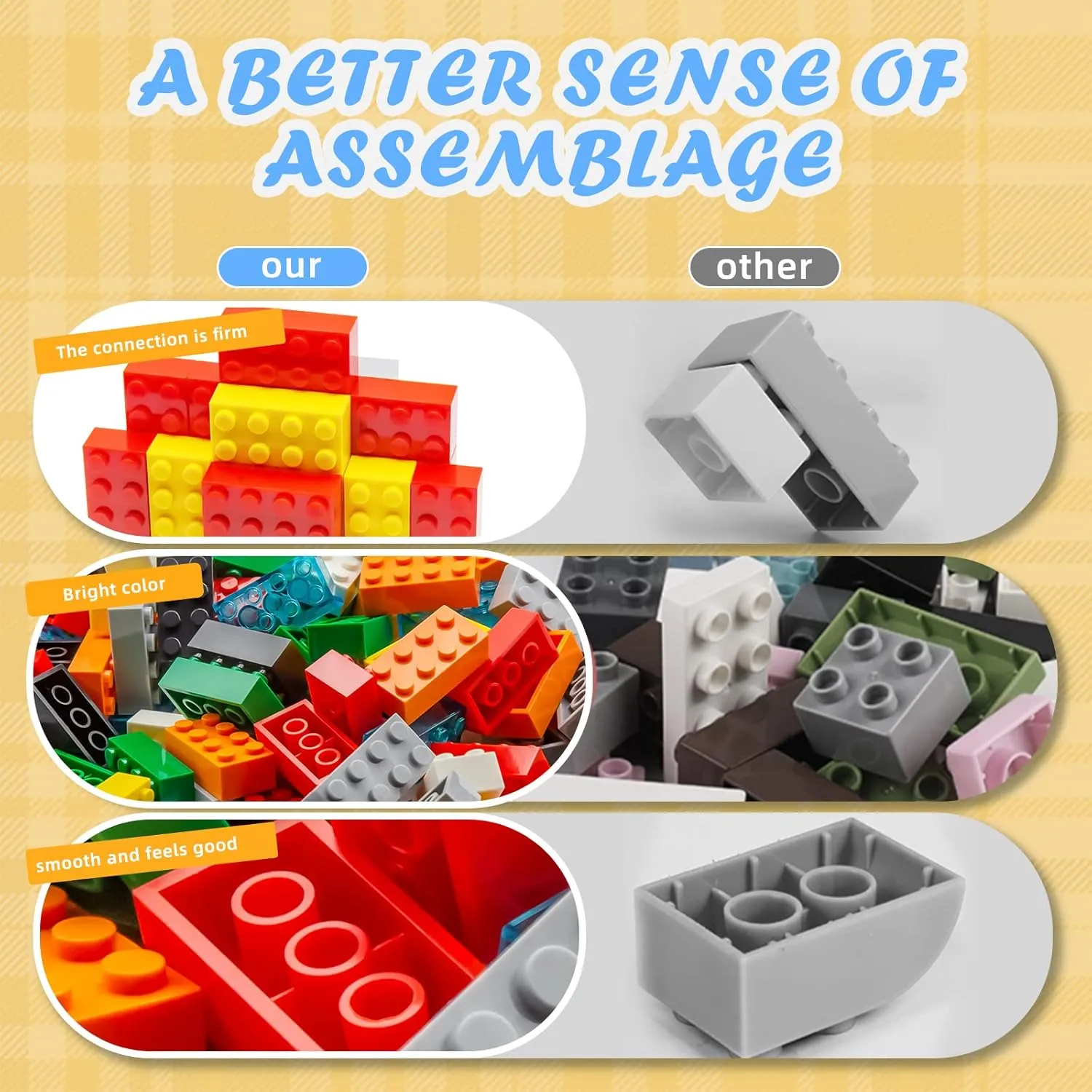 Building Bricks 320 Pieces, Fabuland Brown Bricks Bulk Kit, Basic Parts Accessories, Classic Creative Building Blocks Set, Compatible