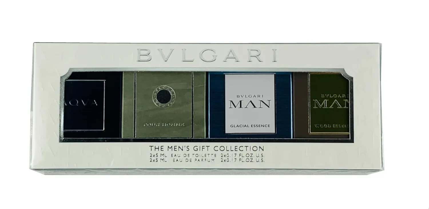 BVLGARI Mens Colgone Variety Gift Set Mini Splashes 0.17 Fl oz