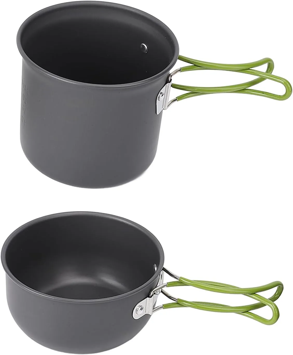 Camp Cooking Set Aluminum Alloy Pot Spoon Fork Kit Camping Cookware Mess Kit with Carry Bag for 1 To 2 People