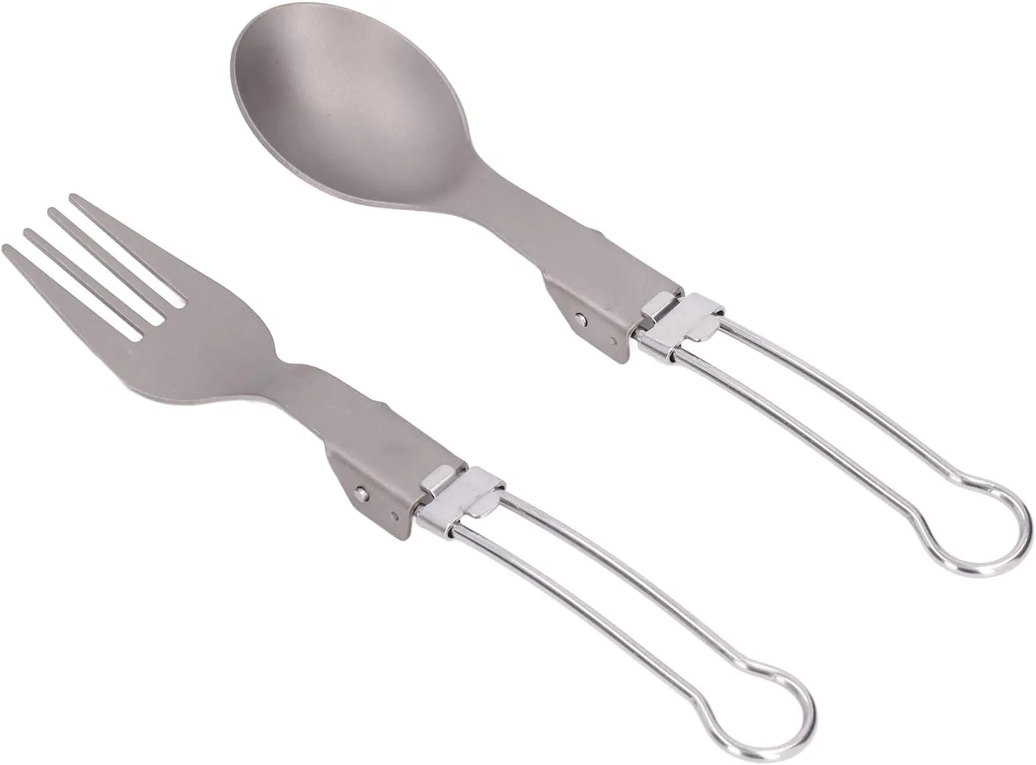 Camping Utensils, Camping Utensil Set Materials Lightweight and Portable, Folding Spoon Fork for Camping Hiking Traveling Cars Offices