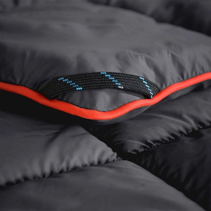 Camping Blanket, Puffy Waterproof Travel Blanket, Warm Cozy Picnic Blanket, for Outdoors, Travel, and Mountain.(Dark Grey, 78" x 56")