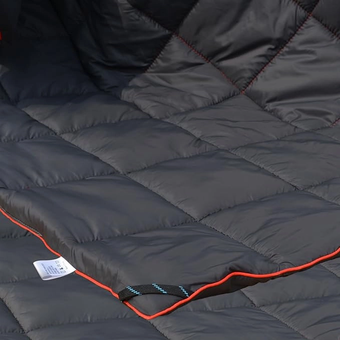 Camping Blanket, Puffy Waterproof Travel Blanket, Warm Cozy Picnic Blanket, for Outdoors, Travel, and Mountain.(Dark Grey, 78" x 56")