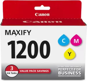 Canon MAXIFY PGI-1200 3Color Multi Pack Ink Compatible to MB2120, MB2720, B2020, MB2320, Cyan, Magenta, Yellow