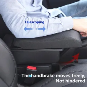 Car Armrest for Nissan Kicks 2016 2017 2018 2019 2020 2021 2022 2023, Car Armrest Storage Box Car Arm Rest Arm Rest for Car Car Accessories,NoUSB-B/White-line