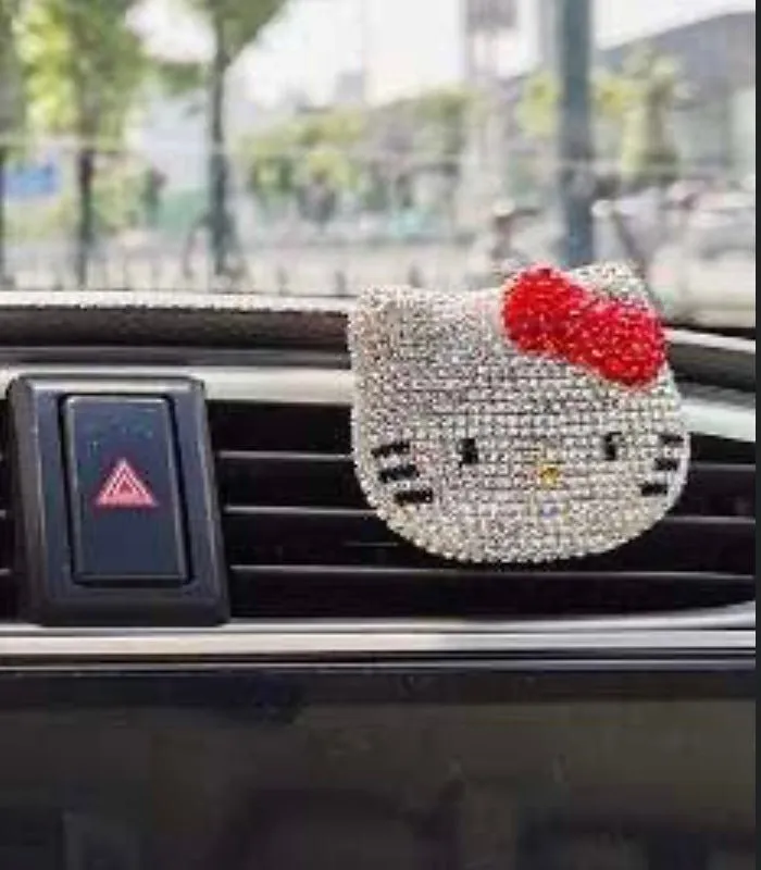 Car Bling Interior Accessories, Car Air Vent Rhinestone Diamond Decoration - Red