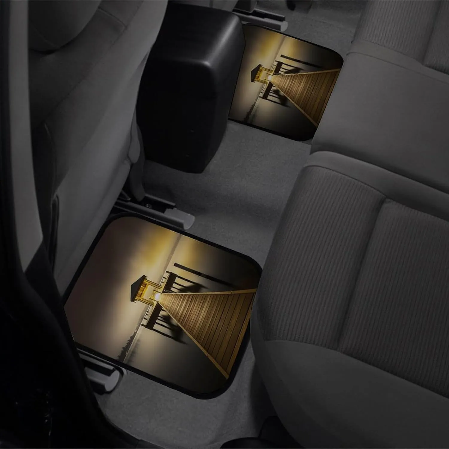 Car Floor Mats 4 Piece Universal Car Floor Mats Pavilion on The Sea Car Mat Set Rubber Floor Mats for Cars Non-Slip Car Foot Pad Car Carpet Decor Heel Pad for Most Vehicles