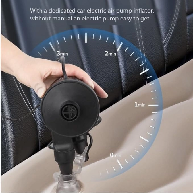Car Air Mattress Back Seat for Hyundai Elantra,Double Side Flocking Car Bed Portable Air Mattress Car Sleeping Mattress Car Accessories Cars Camping Bed,Grey