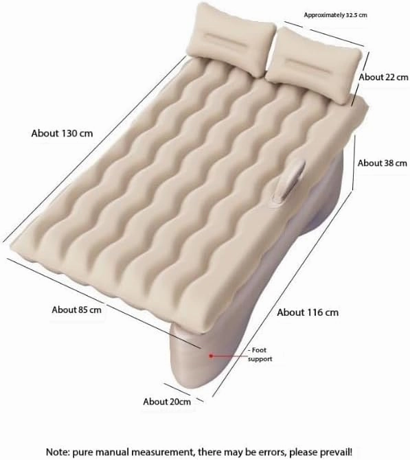 Car Air Mattress Back Seat for Hyundai Elantra,Double Side Flocking Car Bed Portable Air Mattress Car Sleeping Mattress Car Accessories Cars Camping Bed,Grey