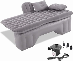Car Air Mattress Back Seat for Hyundai Elantra,Double Side Flocking Car Bed Portable Air Mattress Car Sleeping Mattress Car Accessories Cars Camping Bed,Grey