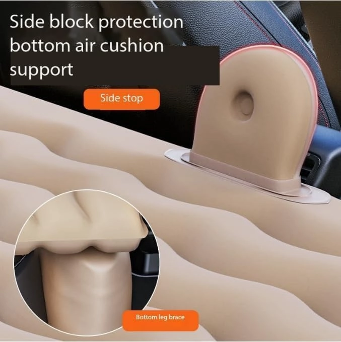 Car Air Mattress Back Seat for Mitsubishi Outlander,Double Side Flocking Car Bed Portable Air Mattress Car Sleeping Mattress Car Accessories Cars Camping Bed,Black