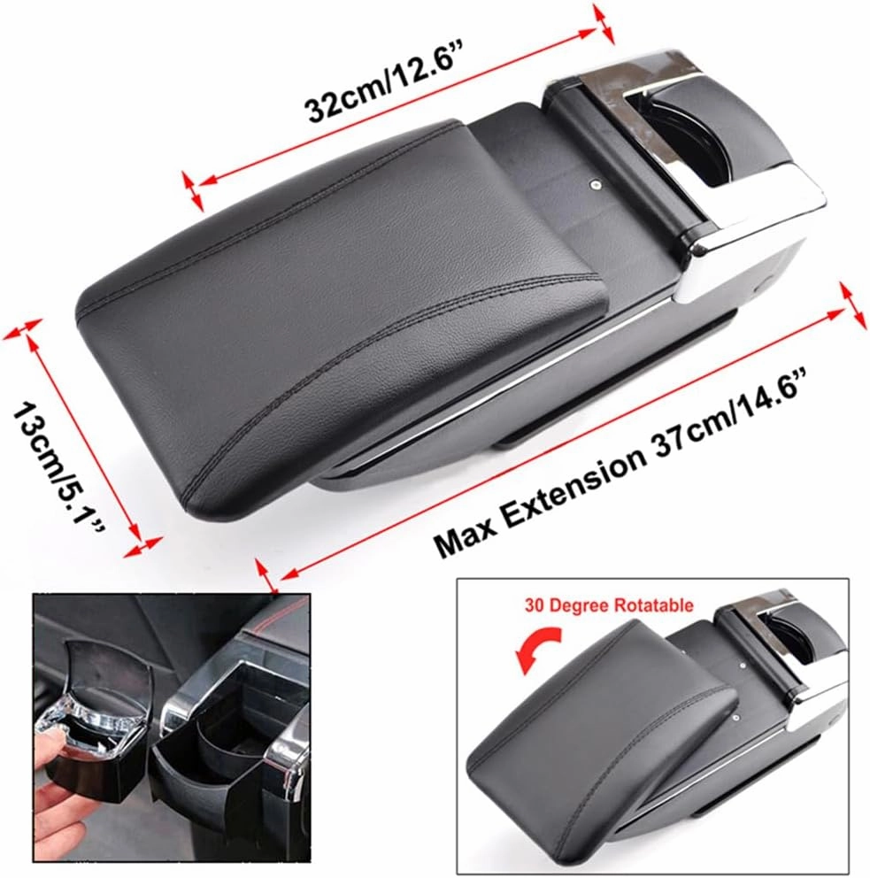 Car Center Console Armrest Storage Box Compatible with Nissan Kicks 2016 2017 2018 2019 2020 2021 2022 2023