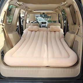 Car Inflatable Mattress for Toyota Highlander 2014 2015 2016 2017 2018 2019 Rear Trunk Air Cushion Camping Travel Folding Self Inflating Sleeping Pad Back Seat Air Mattresses,Beige