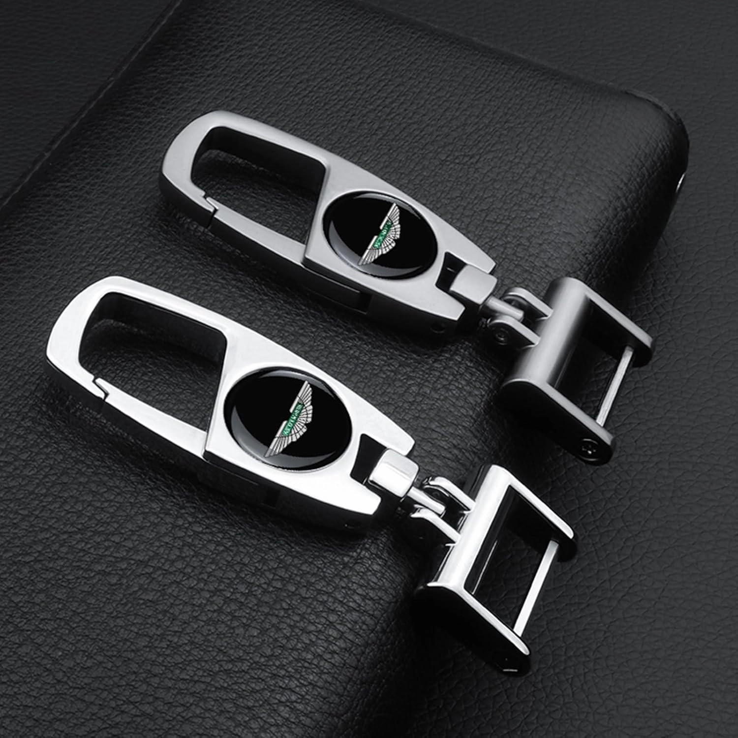 Car Key Fob Cover for Aston Martin DB7 DB9 Coupe/DB-9 Volante,Premium Car Logo Key Chain Soft Case Full Protection with Key Chain,Car Accessories,A