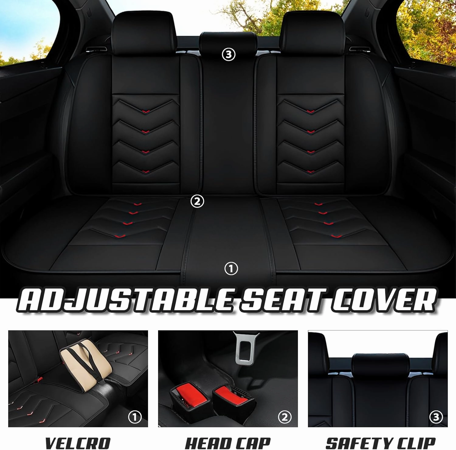 Car Seat Covers for Acura Integra 2023-2025, Premium Nappa Leather Car Seat Cover, Stylish Sport Seat Covers， Automobile Seat Cover Sets.(Luxury 5 Seats/Black)