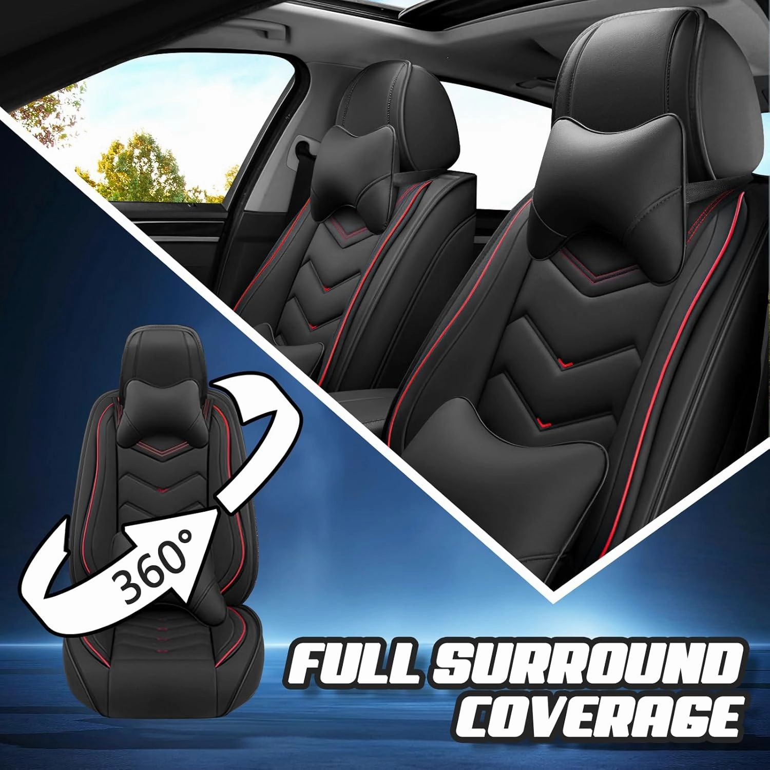Car Seat Covers for Acura Integra 2023-2025, Premium Nappa Leather Car Seat Cover, Stylish Sport Seat Covers， Automobile Seat Cover Sets.(Luxury 5 Seats/Black)