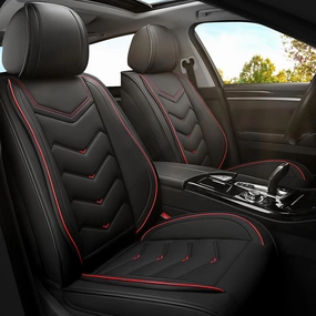 Car Seat Covers for Honda Accord 2000-2025, Premium Nappa Leather Car Seat Cover, Stylish Sport Seat Covers， Automobile Seat Cover Sets.(Standard 2 Seats/Black)