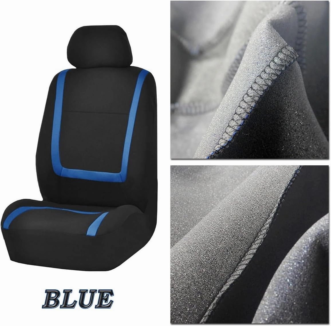 Car Seat Covers for Mazda Atenza Daewoo Matiz Nexia Kalos Evanda, Full Set Car Seat Protectors, Breathable Comfortable Front Rear Seat Cushion Protector Covers Accessories,C Blue
