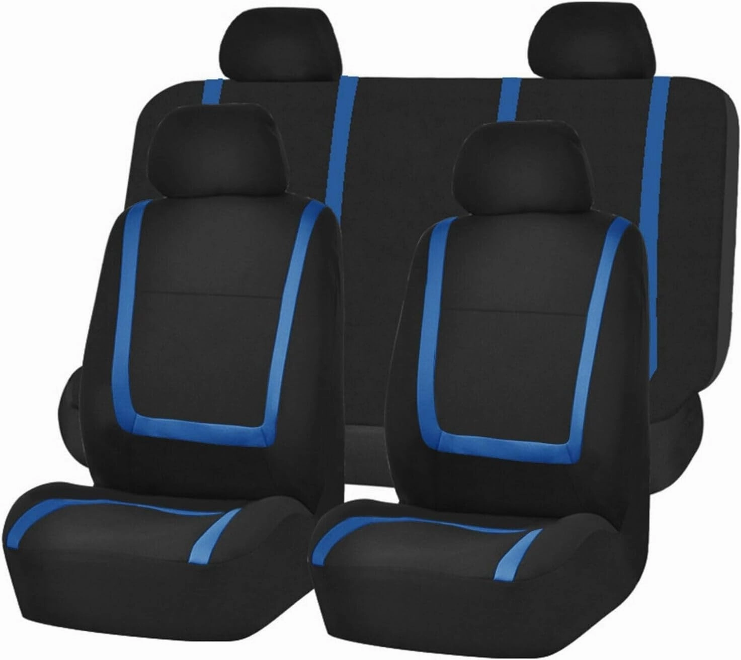 Car Seat Covers for Mazda Atenza Daewoo Matiz Nexia Kalos Evanda, Full Set Car Seat Protectors, Breathable Comfortable Front Rear Seat Cushion Protector Covers Accessories,C Blue
