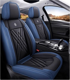 Car Seat Covers Full Set for Ligier JS50 2000-2024, Leather Seat Covers,Leather Seat Covers Full Set,5 Seats Automotive Vehicle Cushion Waterproof(C)