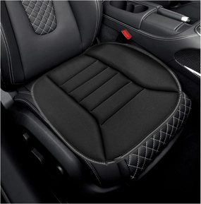 Car Seat Cushion, Non-Slip Bottom Cushion for Car Driver Office or Home Chair, Breathable Pressure Relief Seat Pad with Memory Foam, Car Accessories Fit Most Vehicles (Black)