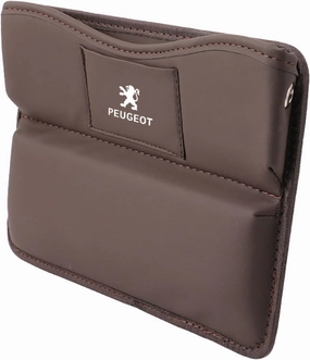 Car Seat Gap Filler Organizer for Peugeot 308 SW I (Phase II, 2011) 2011 2012 2013 2014, Car Seat Crevice Storage Box Car Accessories,Brown