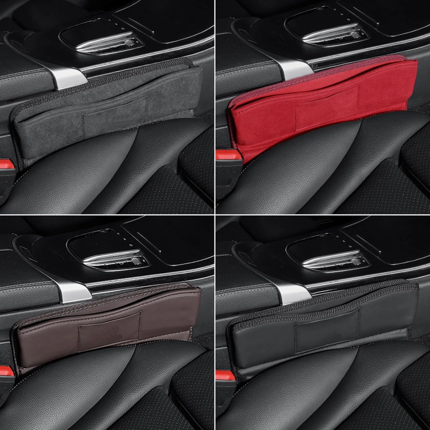 Car Seat Gap Filler Organizer for Peugeot 308 SW I (Phase II, 2011) 2011 2012 2013 2014, Car Seat Crevice Storage Box Car Accessories,Brown