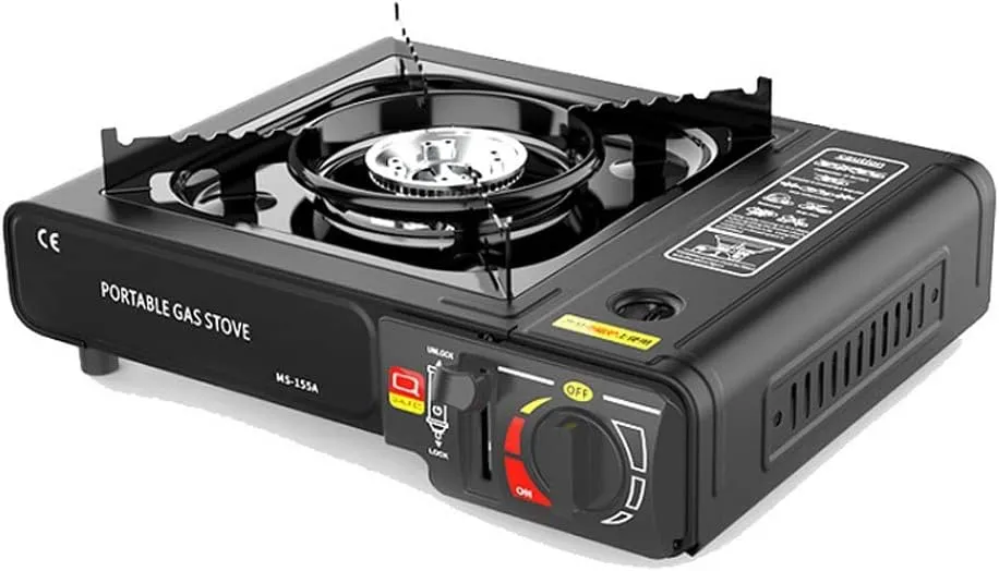 Cassette Stove Portable Gases Butanes Stove 2.9KW with Piezo Ignition for Outdoor Cooking Camping Pincnic Backpacking Hiking Barbecue