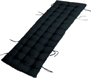 Chair Pad Soft and Comfortable Sunbed Cushion Deck Chairs Cotton Cushion for Garden Outdoor Patio Sun Loungers Bed Recliner Lounger Cushion （No Chair） (Color : Black, Size : 160X50cm)