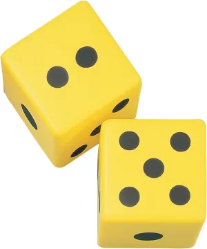 Champion Sports 6 Inch Coated Foam Dice