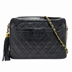 Chanel Logo Cc Leather Shoulder Bag (Pre-Owned)